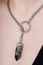 画像2: CRYSTAL FERN O-RING NECKLACE / ネックレス【Restyle】 (2)