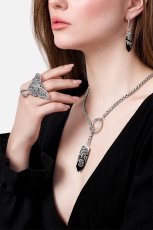 画像3: CRYSTAL FERN O-RING NECKLACE / ネックレス【Restyle】 (3)