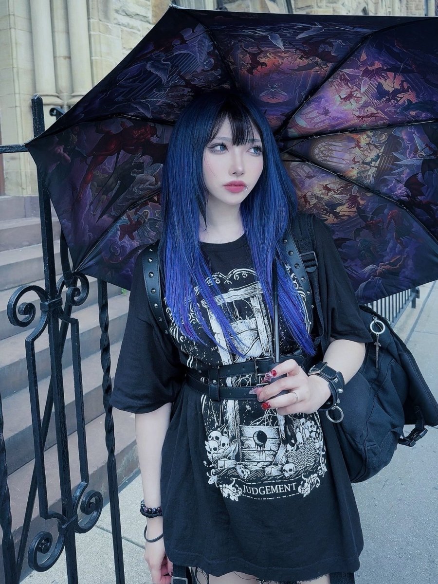 画像17: Paradise Lost Umbrella / 折りたたみ傘 / UVカット / ワンタッチ式【Spider Rock Web】 (17)