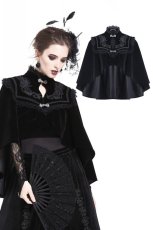 画像1: Elegant gothic pattern collar velvet cape / ボレロ【DARK IN LOVE】 (1)