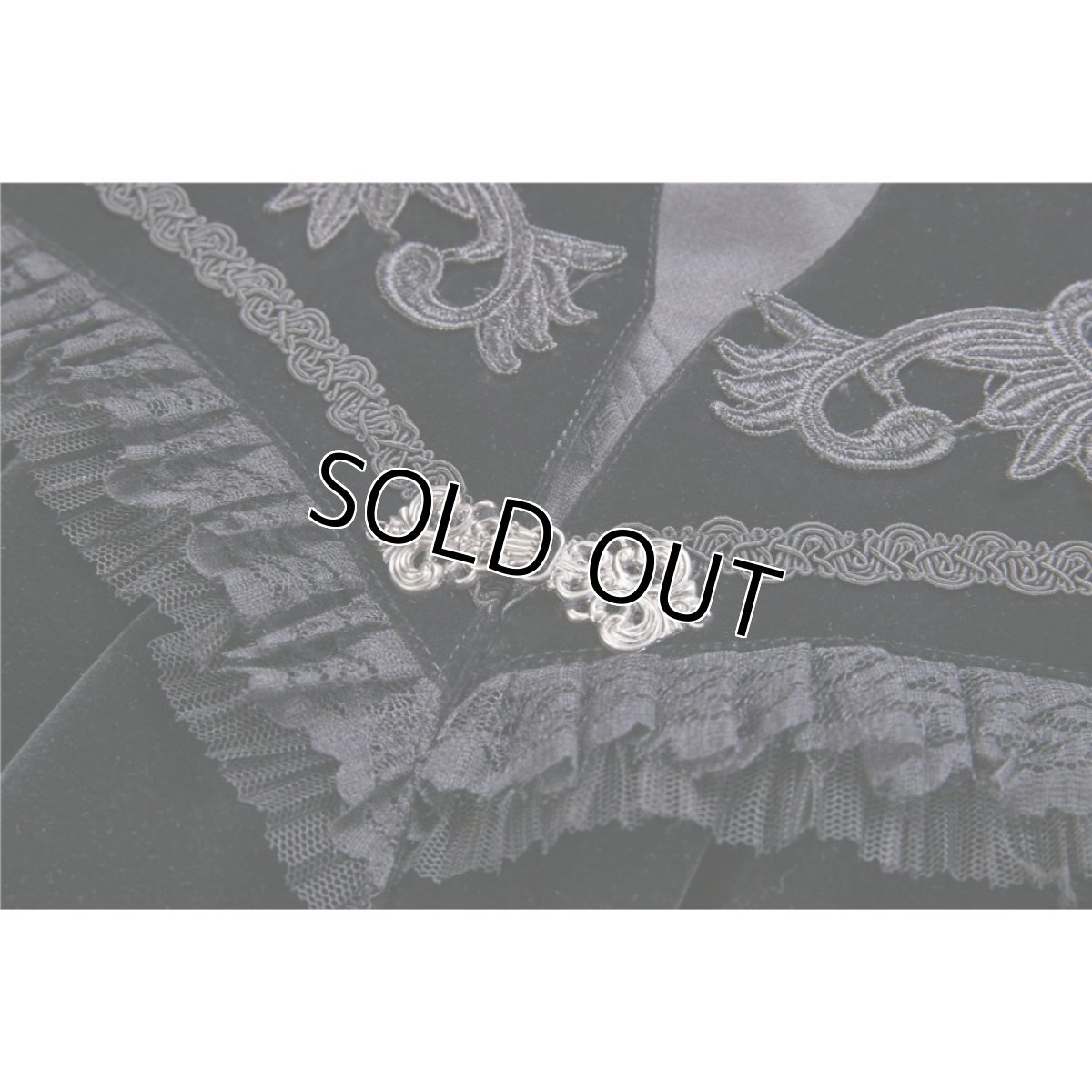 画像8: Elegant gothic pattern collar velvet cape / ボレロ【DARK IN LOVE】 (8)