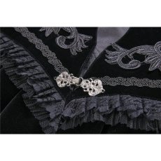画像8: Elegant gothic pattern collar velvet cape / ボレロ【DARK IN LOVE】 (8)