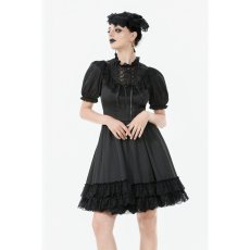 画像4: Gothic Lace-Up Lolita Puff Sleeve Dress / ワンピース【DARK IN LOVE】 (4)