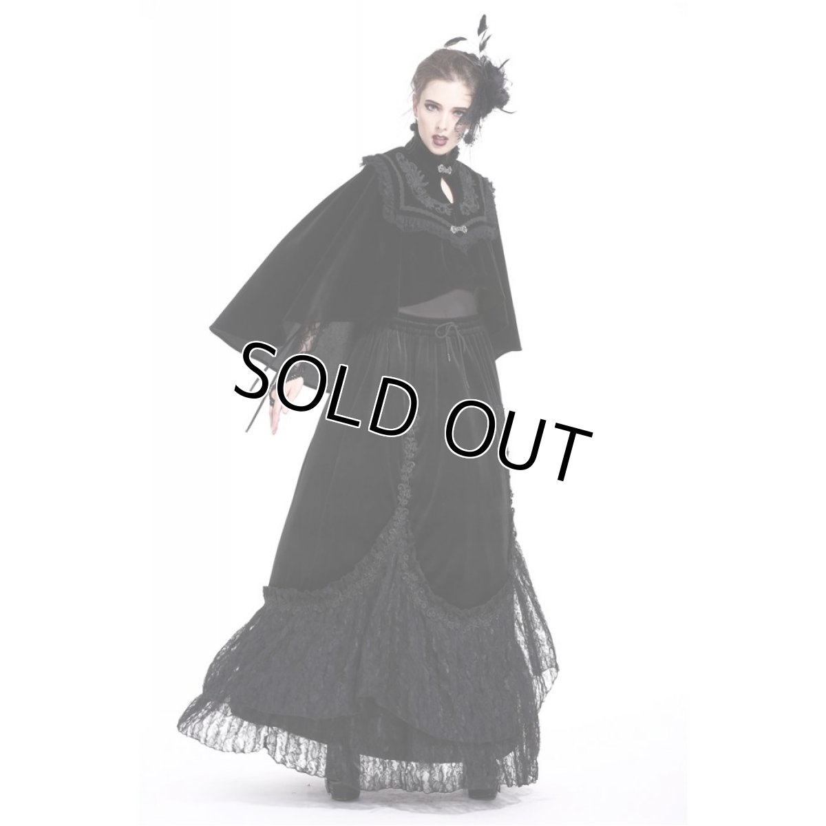 画像5: Elegant gothic pattern collar velvet cape / ボレロ【DARK IN LOVE】 (5)