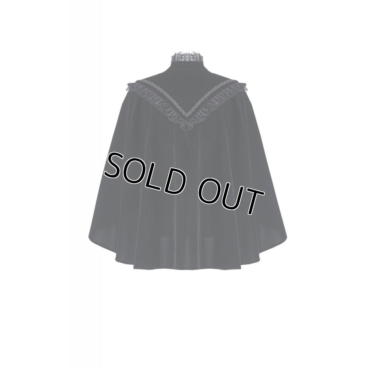 画像3: Elegant gothic pattern collar velvet cape / ボレロ【DARK IN LOVE】 (3)
