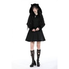 画像10: Black lolita cat ear double-breasted woolen long coat / コート【DARK IN LOVE】 (10)