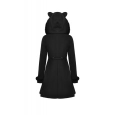 画像3: Black lolita cat ear double-breasted woolen long coat / コート【DARK IN LOVE】 (3)
