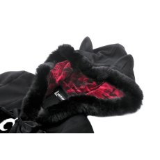 画像11: Black lolita cat ear double-breasted woolen long coat / コート【DARK IN LOVE】 (11)