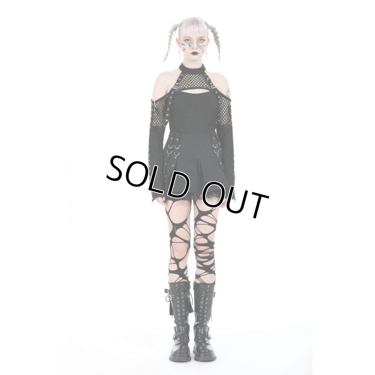 画像8: Punk locomotive net cutout tops / トップス【DARK IN LOVE】 (8)