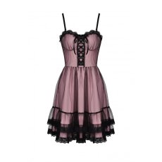 画像2: Cool mesh pink doll dress / ワンピース【DARK IN LOVE】 (2)