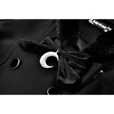画像12: Black lolita cat ear double-breasted woolen long coat / コート【DARK IN LOVE】 (12)
