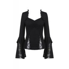 画像2: Gothic lacey knitted top with tasseled sleeves / トップス【DARK IN LOVE】 (2)