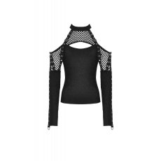 画像2: Punk locomotive net cutout tops / トップス【DARK IN LOVE】 (2)
