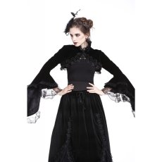 画像4: Gorgeous gothic horn sleeve velvet capelet / ボレロ【DARK IN LOVE】 (4)