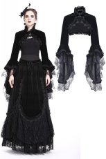 画像1: Gorgeous gothic horn sleeve velvet capelet / ボレロ【DARK IN LOVE】 (1)