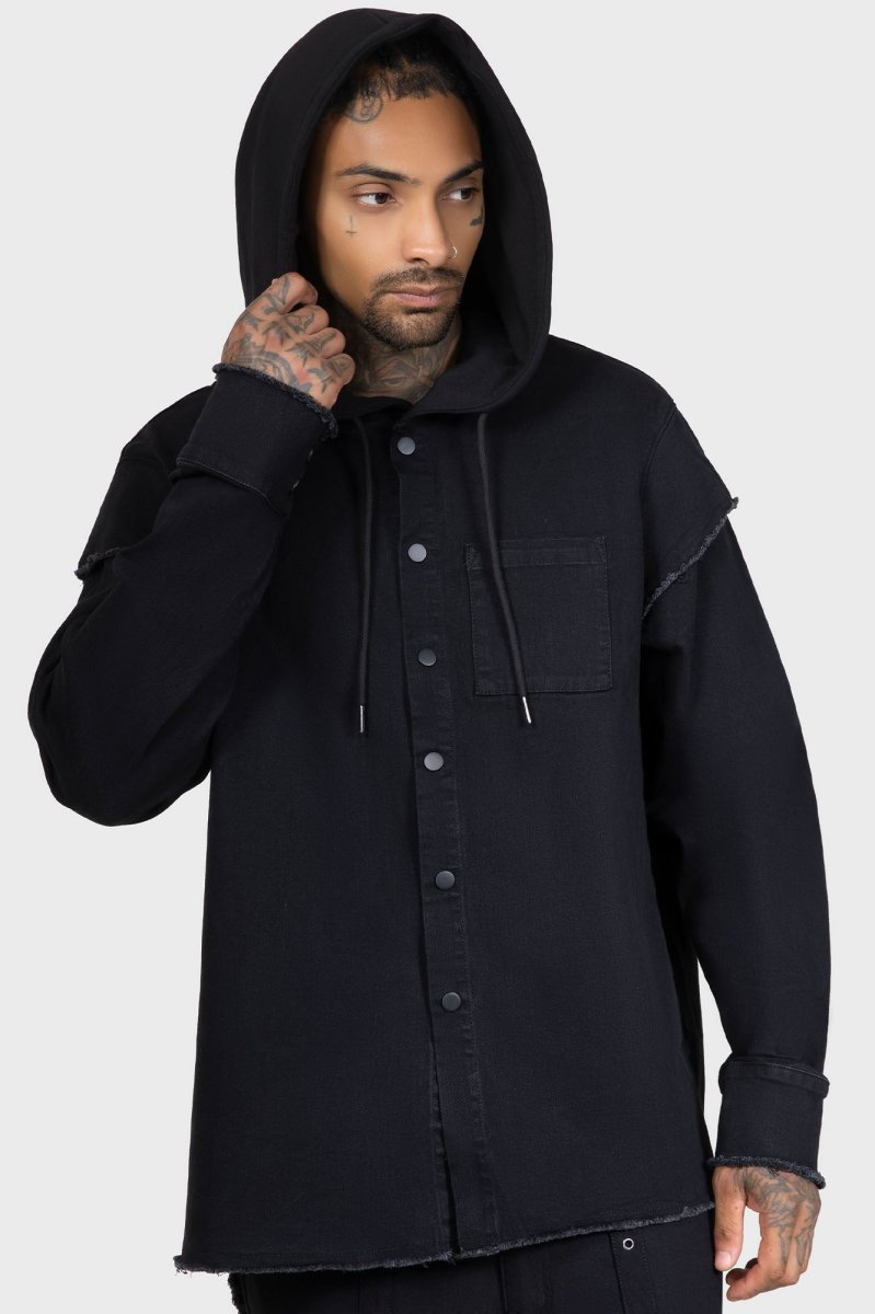 画像2: Necro Vale Shirt / デニムジャケット【KIHILIST】  (2)