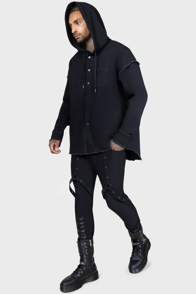 画像3: Necro Vale Shirt / デニムジャケット【KIHILIST】  (3)