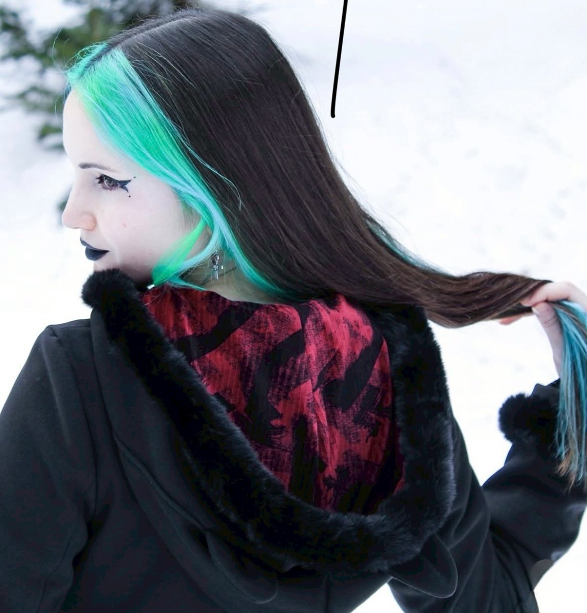 画像15: Black lolita cat ear double-breasted woolen long coat / コート【DARK IN LOVE】 (15)