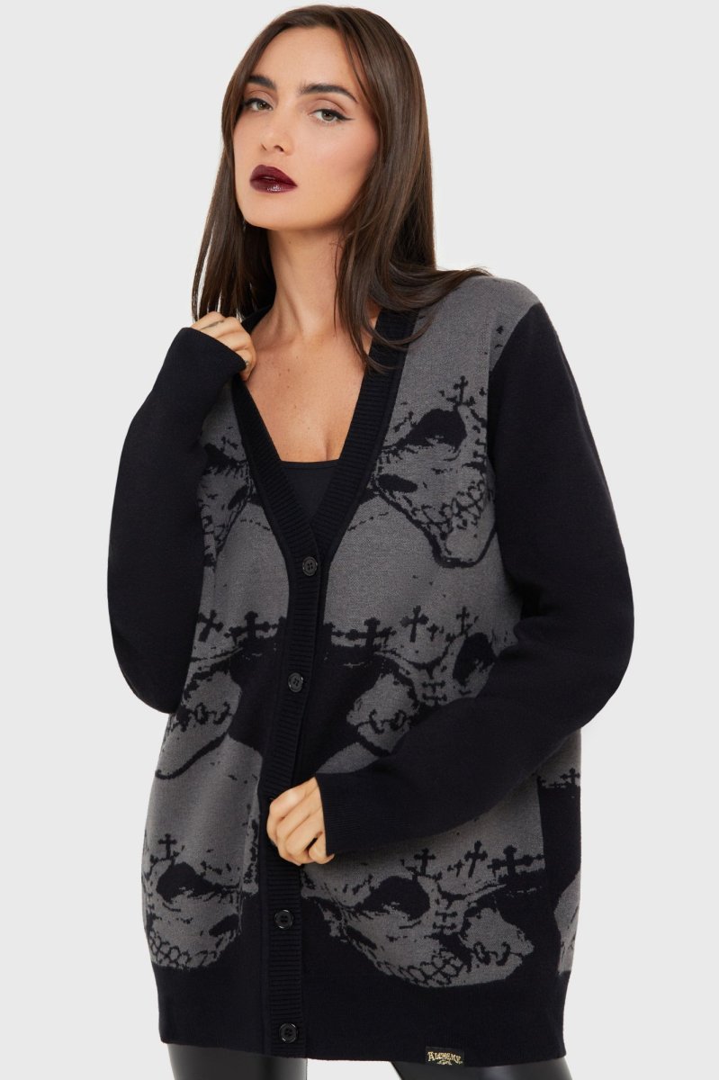 画像4: Headstone / 墓碑 / ニットカーディガン【KILL STAR x ALCHEMY】 (4)