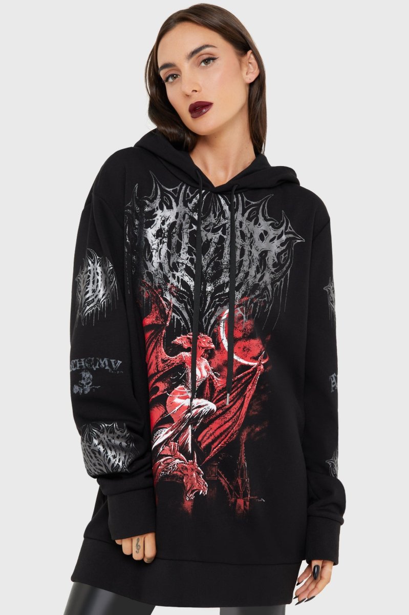 画像3: 【Mens】Cusp Of Bathory Hoodie / 蝙蝠伯爵夫人  / パーカー【KILL STAR x ALCHEMY】 (3)