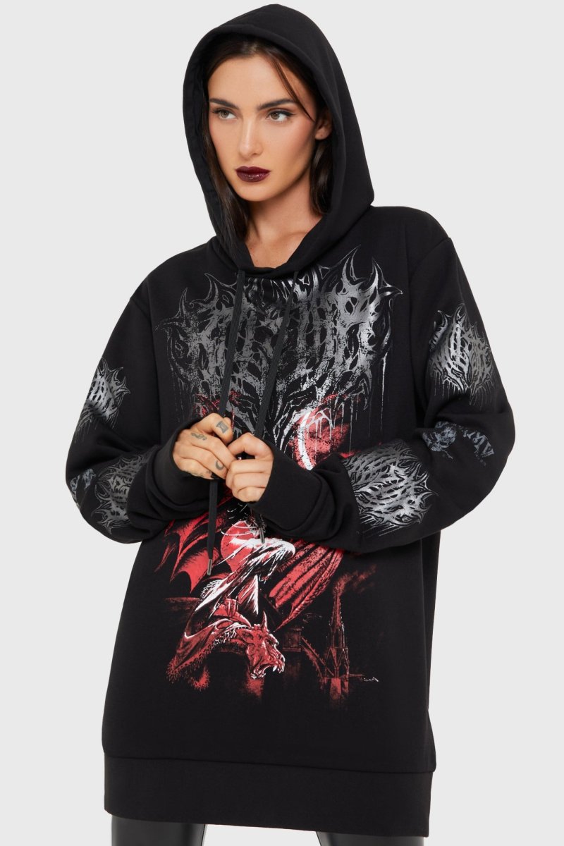 画像4: 【Mens】Cusp Of Bathory Hoodie / 蝙蝠伯爵夫人  / パーカー【KILL STAR x ALCHEMY】 (4)