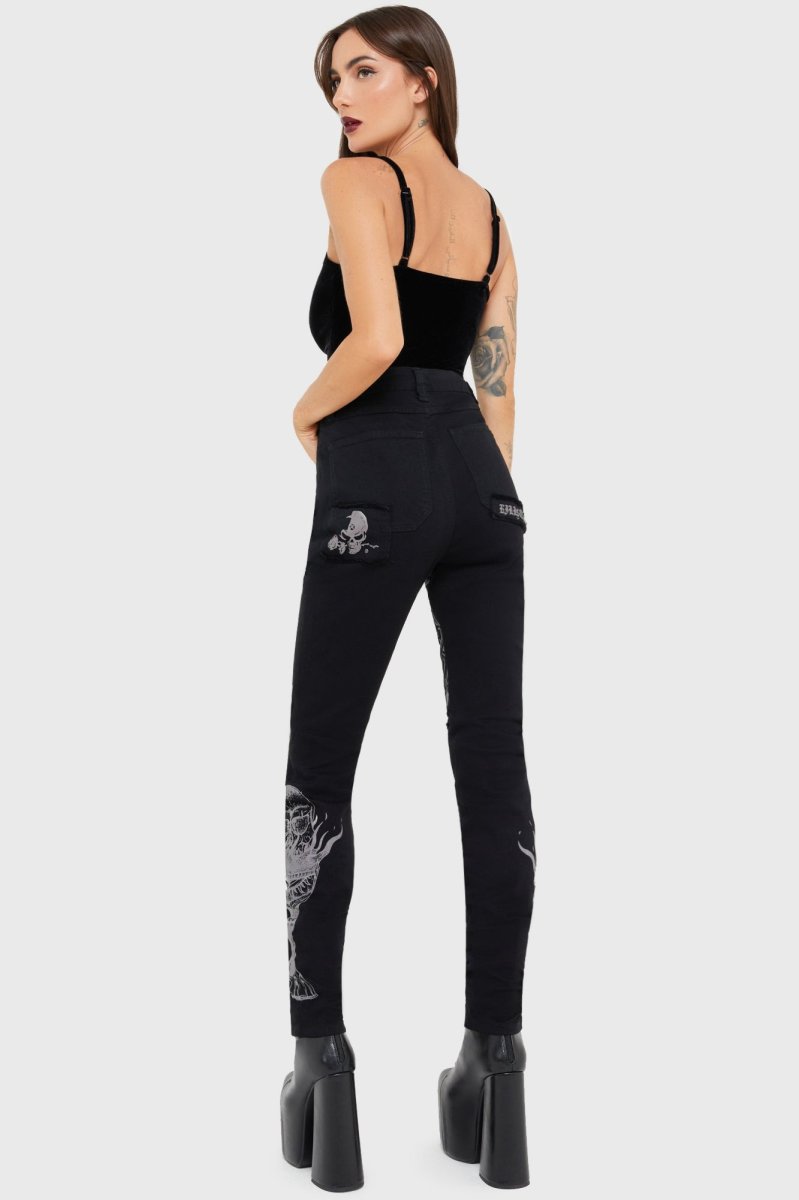 画像3: Grail Of Loathing / 暗黒聖杯 / スキニーパンツ【KILL STAR x ALCHEMY】 (3)