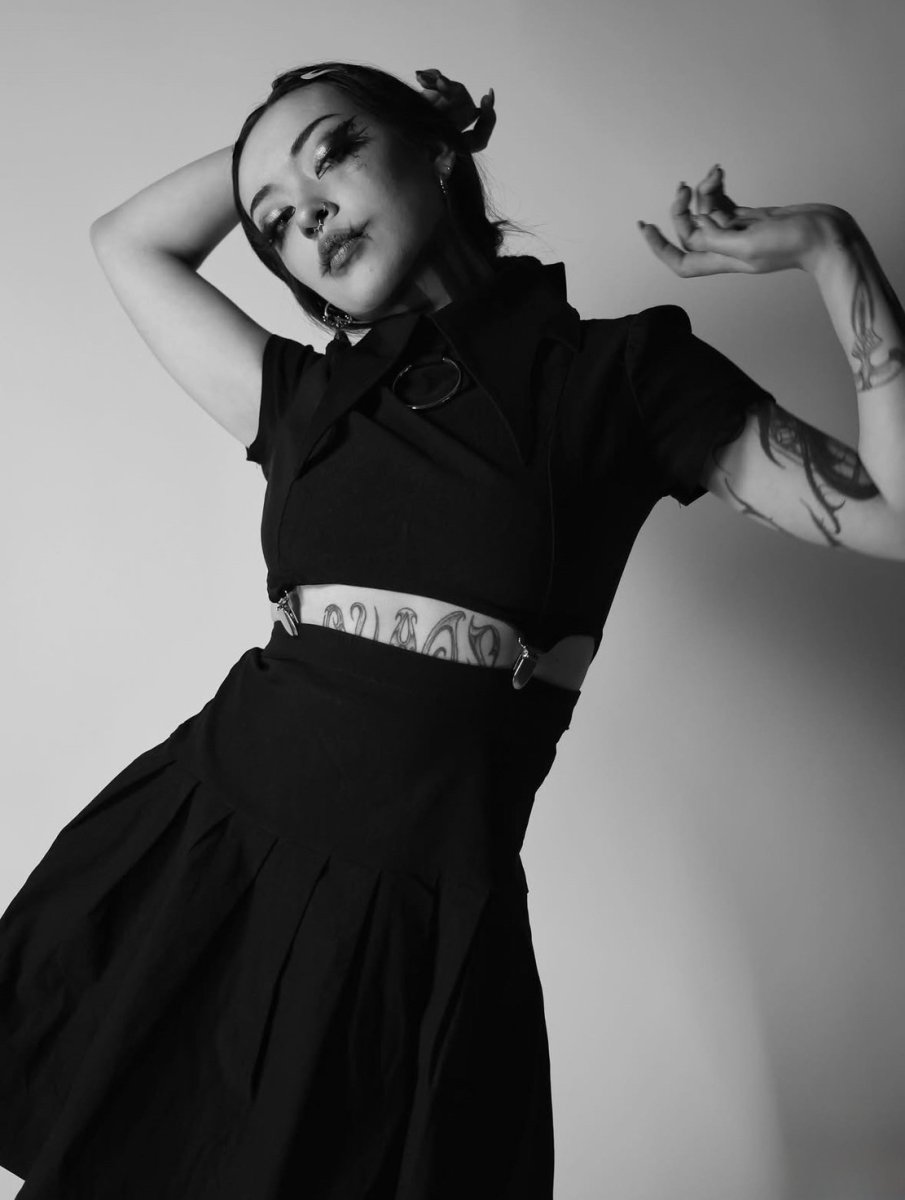 画像10: Darita Suspender Dress / BLACK / ワンピース【KILL STAR】 (10)