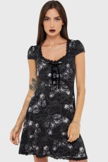 画像1: Spidrasica's Web Mini Dress / 蛾と蜘蛛の巣 / ワンピース【KILL STAR x ALCHEMY】 (1)