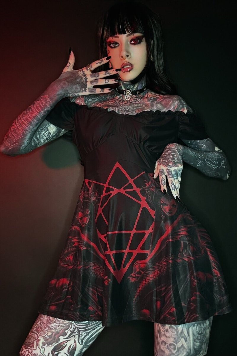 画像1: Atargatis Mini Dress / 深海の女神 / ワンピース【KILL STAR x ALCHEMY】 (1)