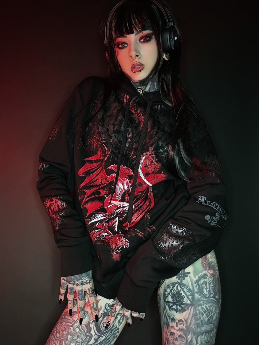 画像11: 【Mens】Cusp Of Bathory Hoodie / 蝙蝠伯爵夫人  / パーカー【KILL STAR x ALCHEMY】 (11)