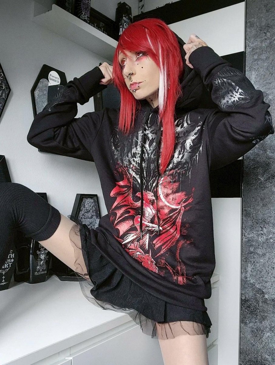 画像10: 【Mens】Cusp Of Bathory Hoodie / 蝙蝠伯爵夫人  / パーカー【KILL STAR x ALCHEMY】 (10)