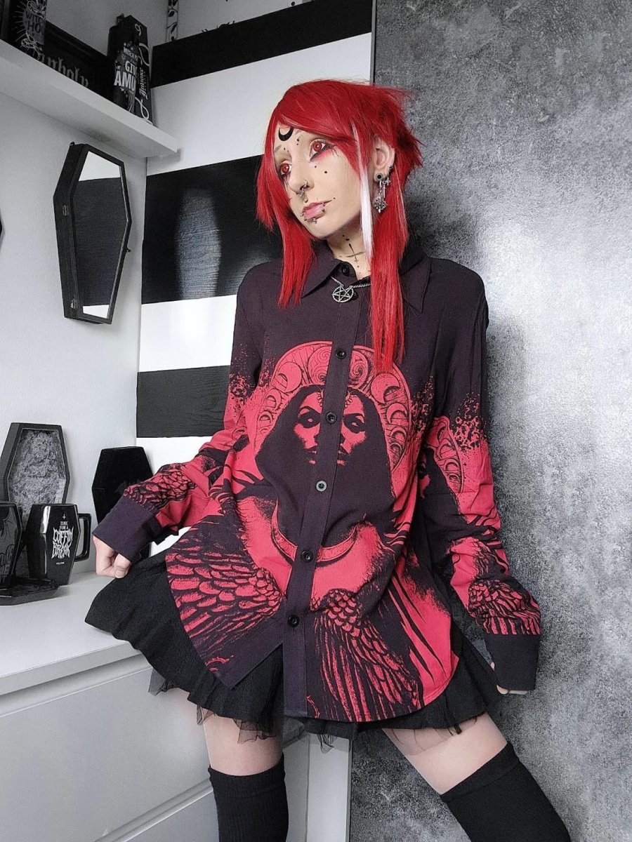 画像8: Mórrígan Moon / モリガンムーン / シャツ【KILL STAR x ALCHEMY】 (8)