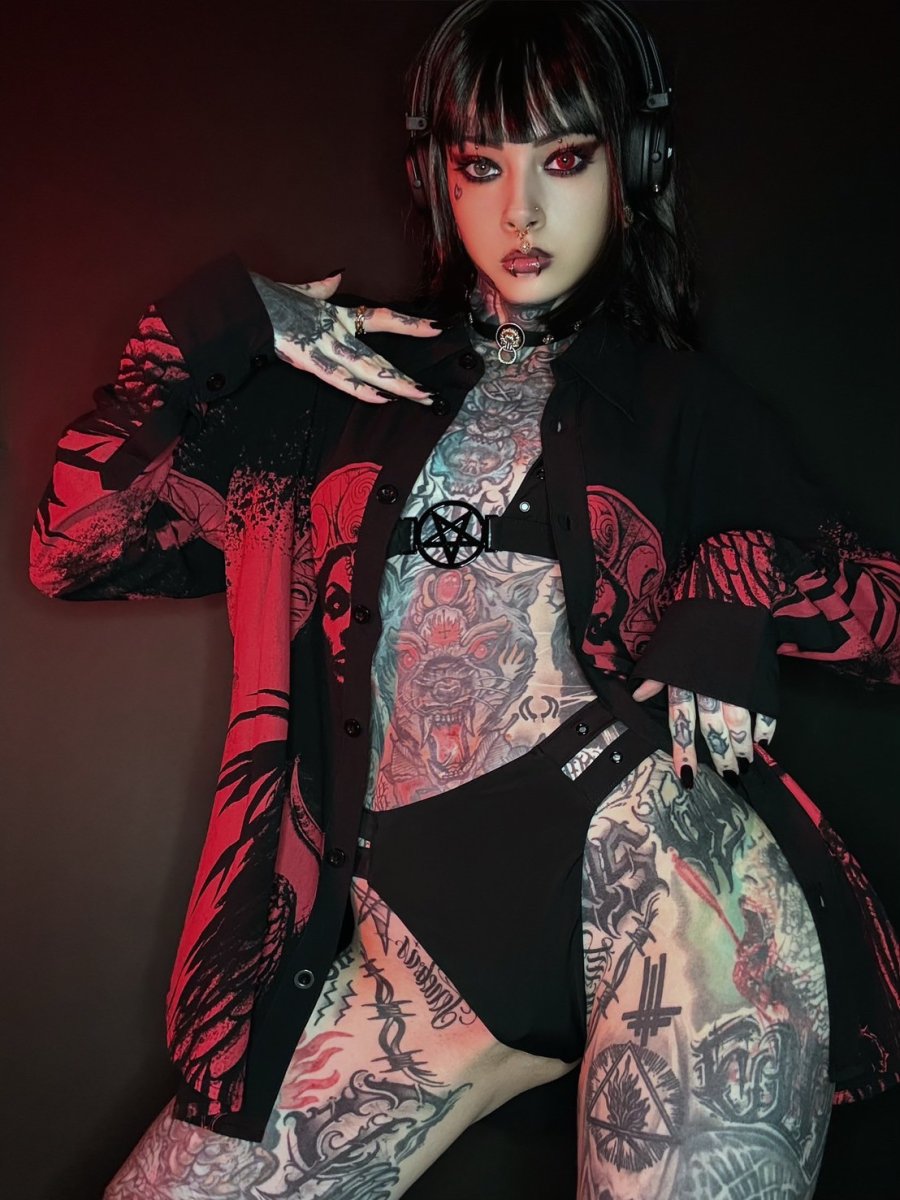 画像9: Mórrígan Moon / モリガンムーン / シャツ【KILL STAR x ALCHEMY】 (9)