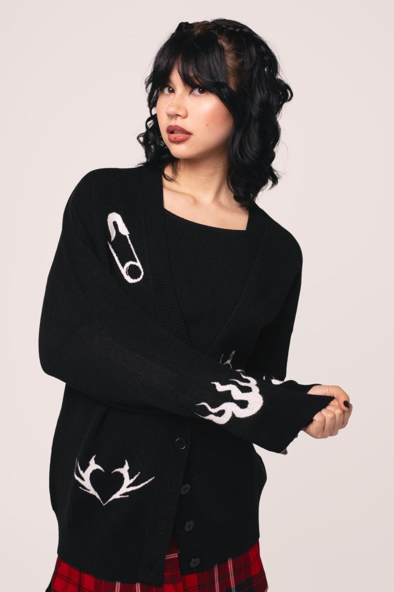 画像4: Mercy Cardigan / PUNK / ニットカーディガン【HELL BUNNY】 (4)