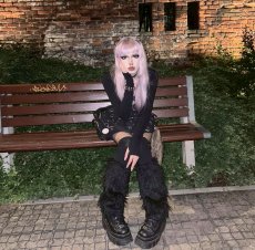 画像3: BUFFY FUZZY / BLACK / ファーレッグウォーマー【Banned Apparel】 (3)