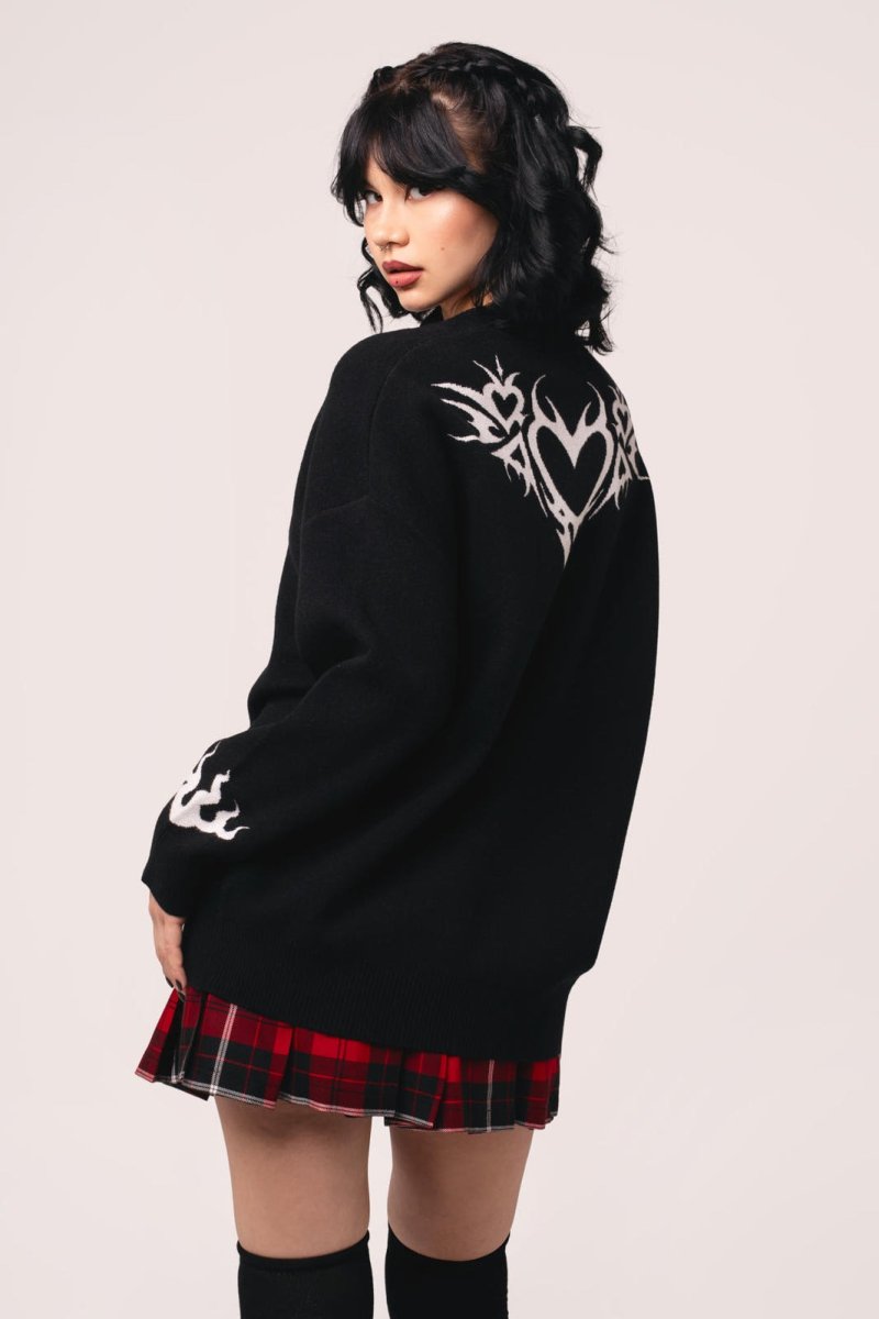 画像2: Mercy Cardigan / PUNK / ニットカーディガン【HELL BUNNY】 (2)