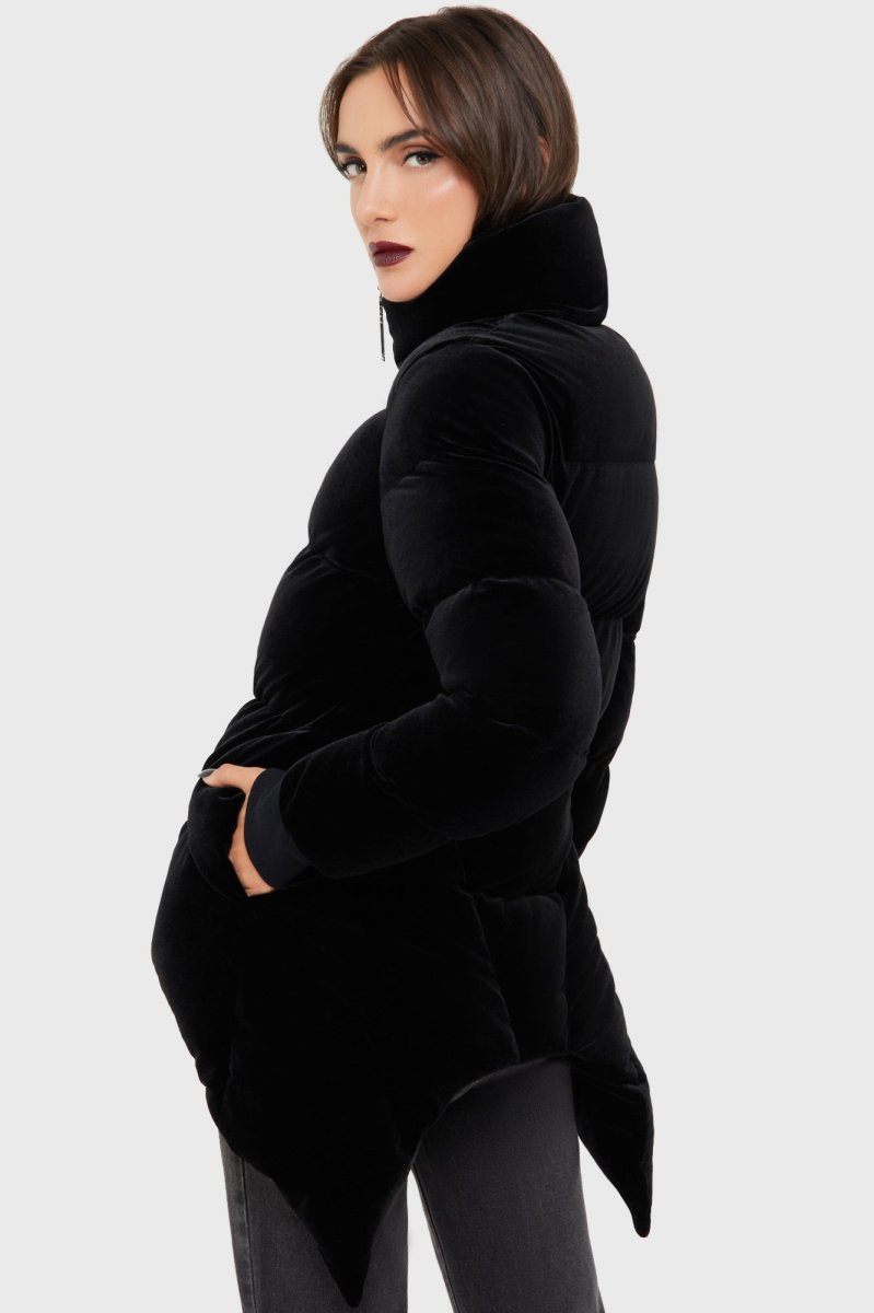 画像5: Deadliest Nightvelvet Puffer Coat / 闇夜に潜む / BLACK / ダウンジャケット【KILL STAR】 (5)