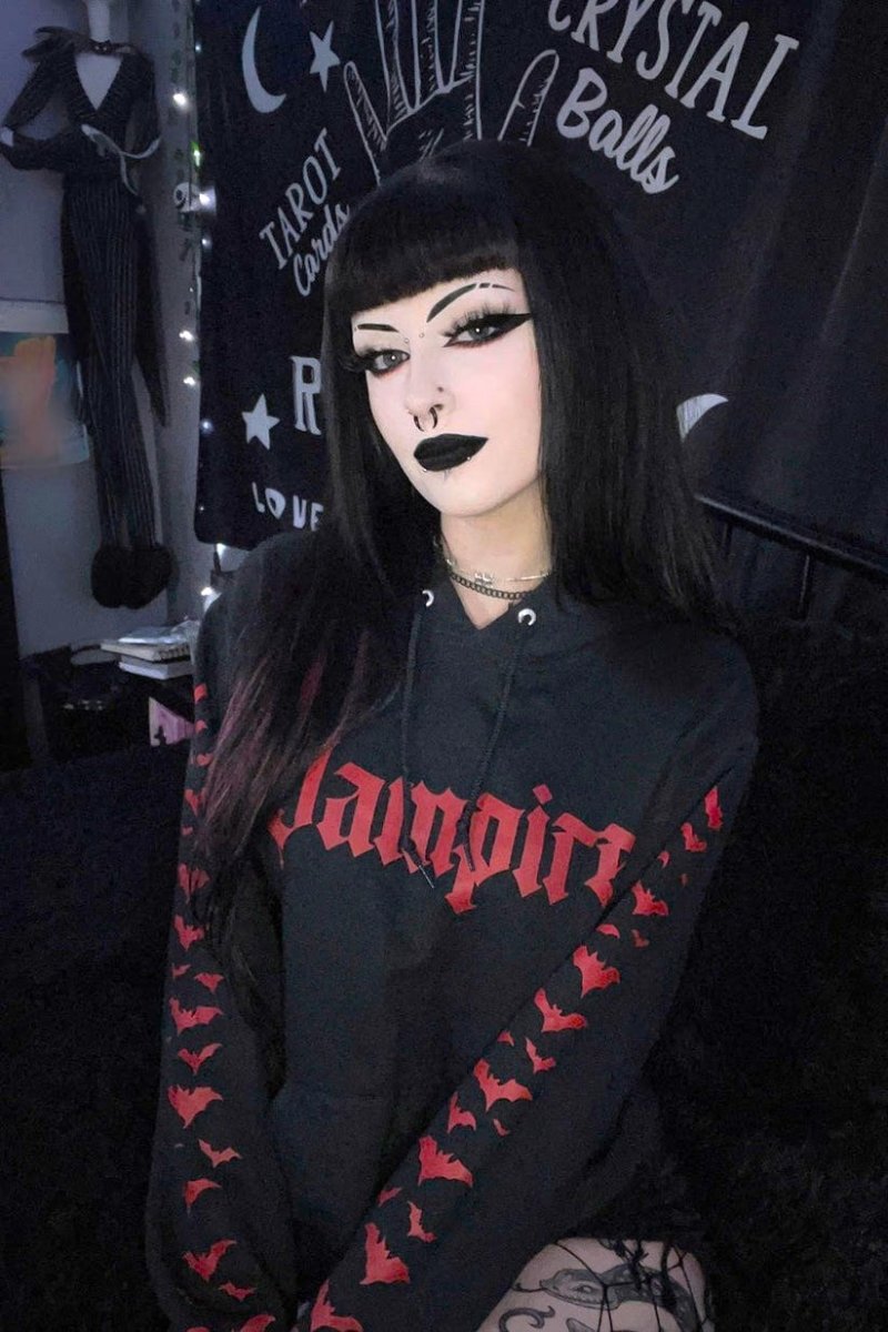 画像1: I'm a Vampire Hoodie / 我は不死、吸血鬼 / パーカー【VampireFreaks】 (1)