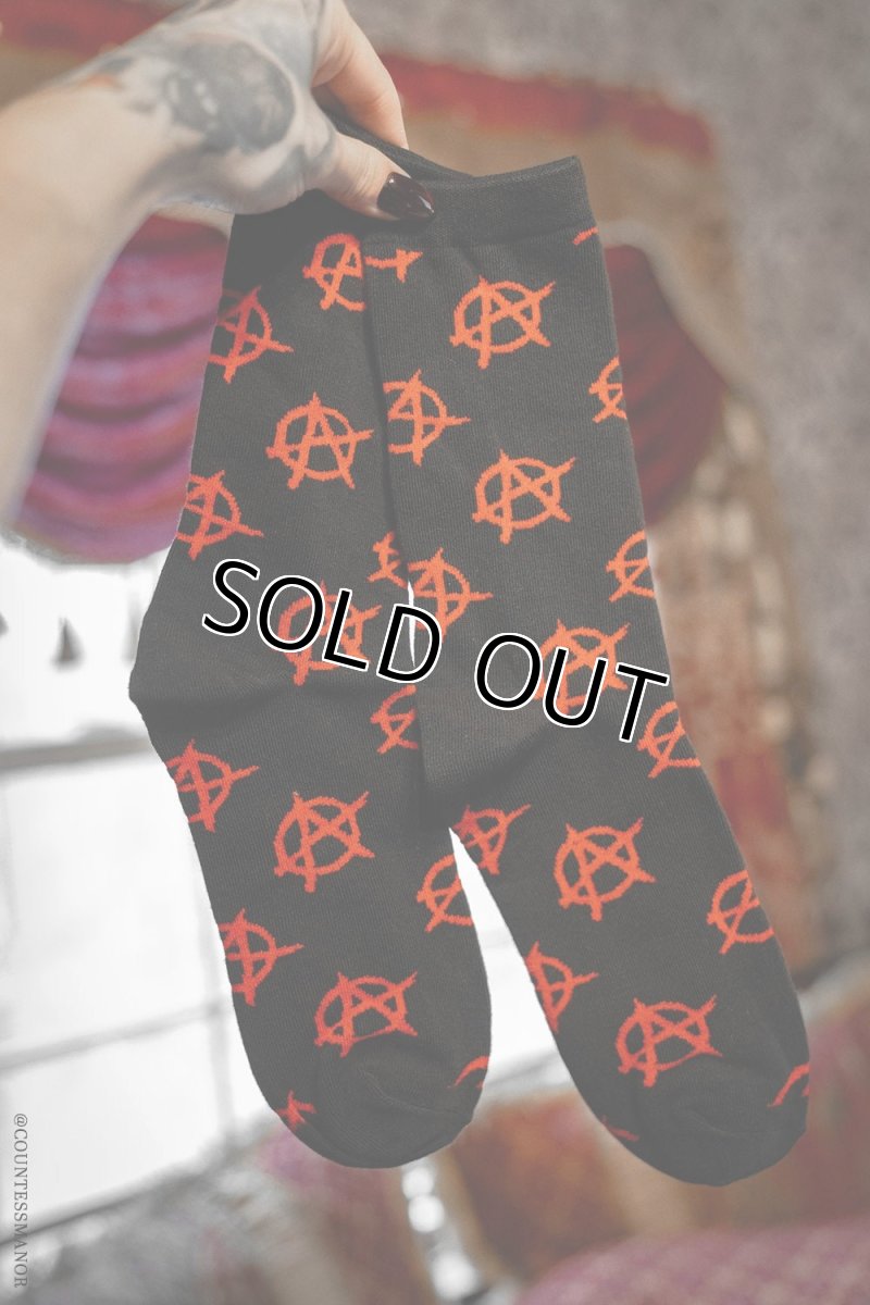 画像1: Creepy Crew Socks / アナーキー / ソックス【VampireFreaks】 (1)