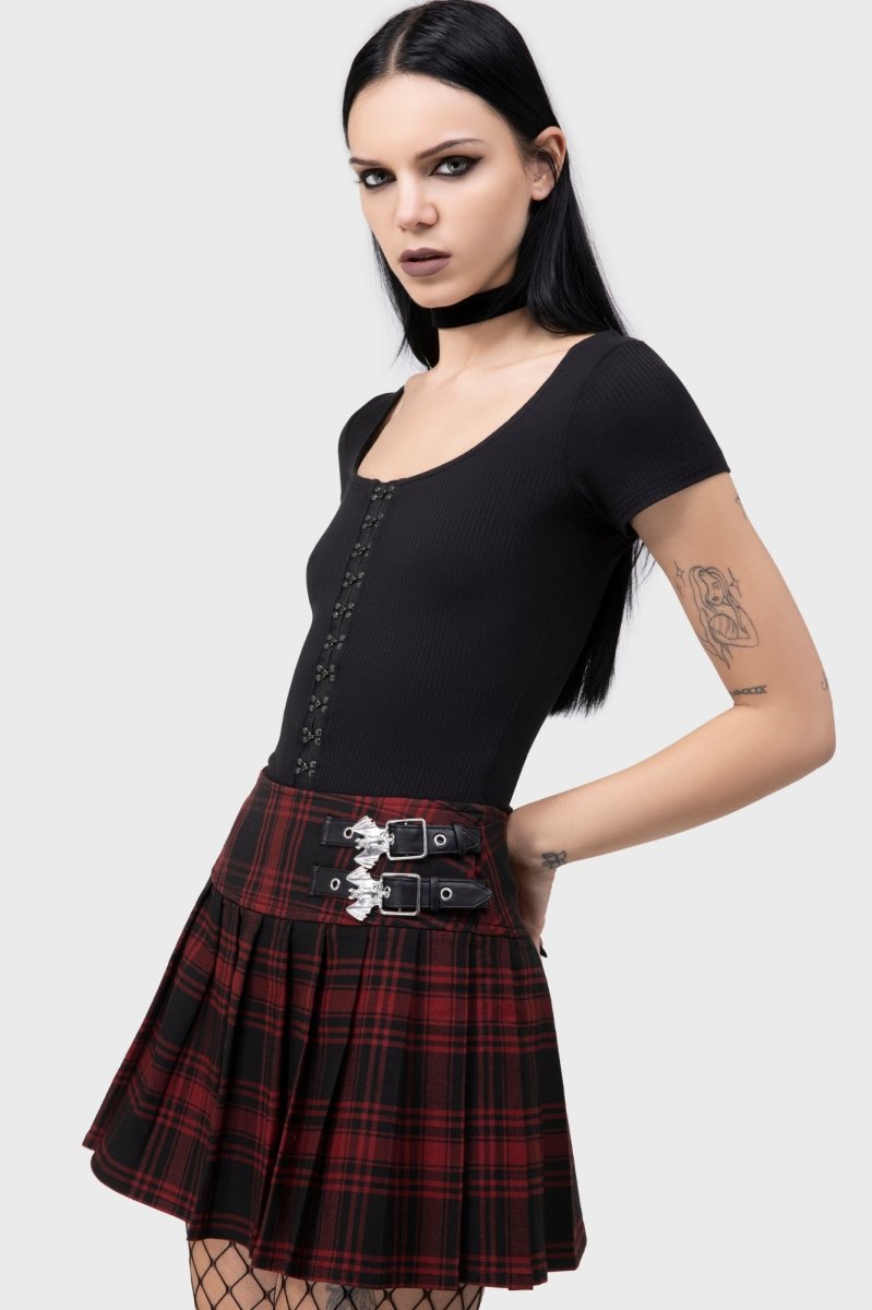 画像2: Bat Girl Skirt / タータンチェック / TARTAN /スカート【KILL STAR】 (2)