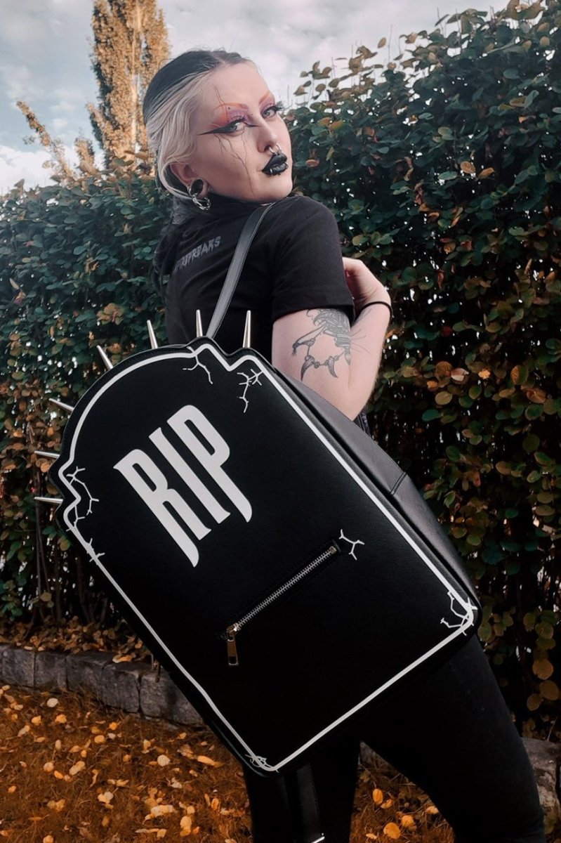 画像1: RIP Tombstone Backpack / 墓石 / バックパック【VampireFreaks】 (1)