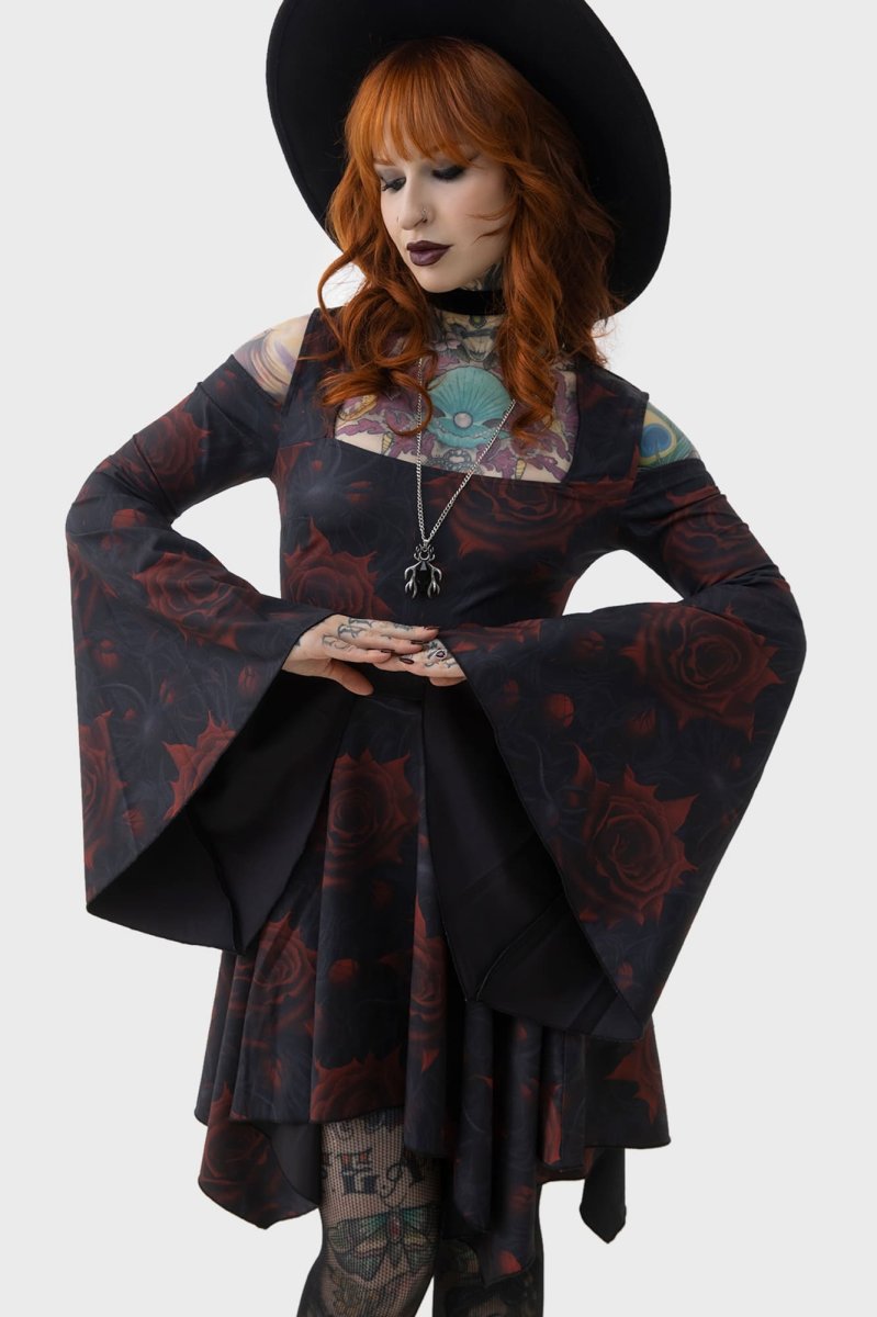 画像1: Blood Rose Mini Dress / 血薔薇 / ワンピース【KILL STAR】 (1)