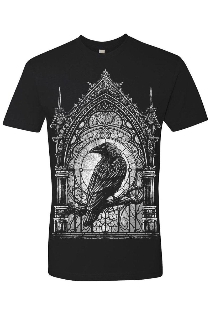画像2: Cathedral Crow / カラスと大聖堂 / Ｔシャツ【VampireFreaks】 (2)