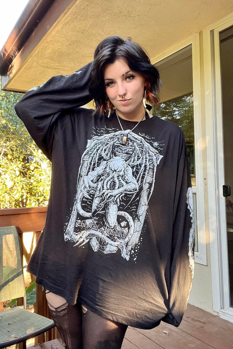 画像4: The Call of Cthulhu Tee / クトゥルフ / ロングスリーブＴシャツ【VampireFreaks】 (4)