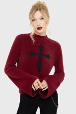 画像3: Dead Romantic Sweater / RED / 死のロマンス / ニットトップス【KILL STAR】 (3)