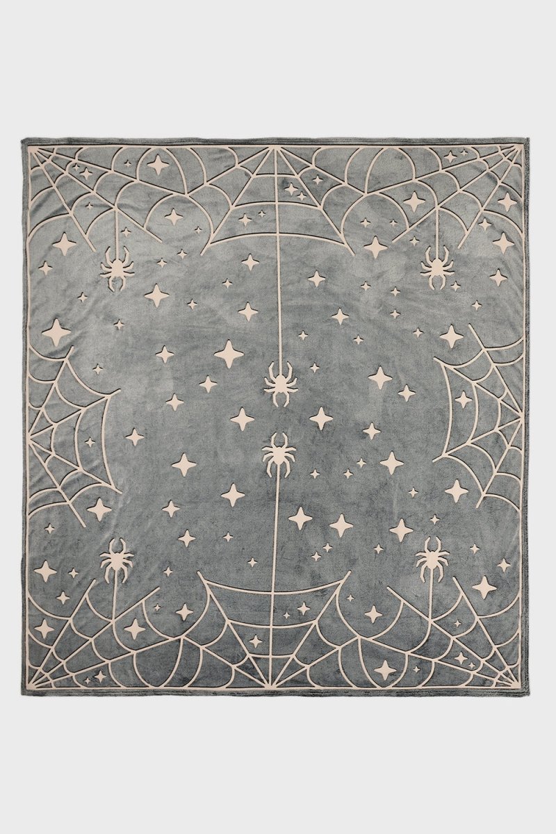 画像2: Spider Space Glow Blanket / 蓄光 / ブランケット【KILL STAR】 (2)