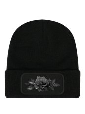 画像1: Ebony Rose Black Beanie / ニット帽【GRINDSTORE】 (1)