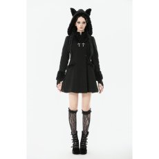 画像8: Cute Cat Ear Fuzzy Hoodie Coat / コート【DARK IN LOVE】 (8)