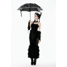 画像9: Lolita Elegant Embroidered Double-Layer Parasol / 折りたたみ傘【DARK IN LOVE】 (9)