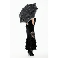 画像7: Lolita Elegant Embroidered Double-Layer Parasol / 折りたたみ傘【DARK IN LOVE】 (7)